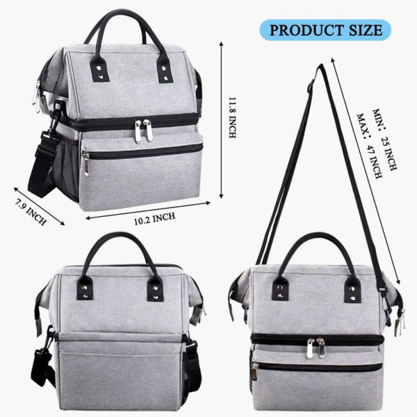 Picnic Camping Cooler Bag- Adjustable Shoulder Straps Leakproof OEM - Image 2
