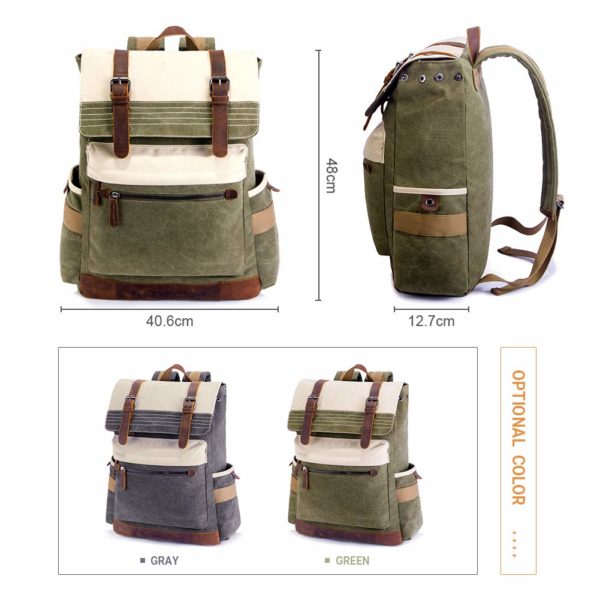 Vintage Canvas School Bag