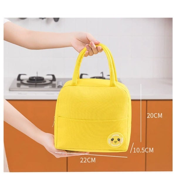 Yellow Simple Cooler Bag- Meal Container Lunch Tote ODM - Image 2