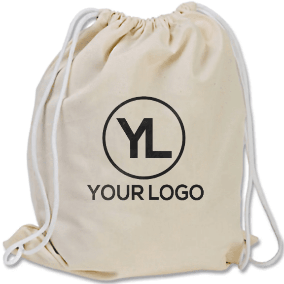 Cotton drawstring backpack