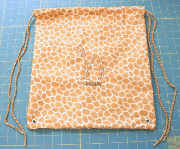 Making a drawstring bag