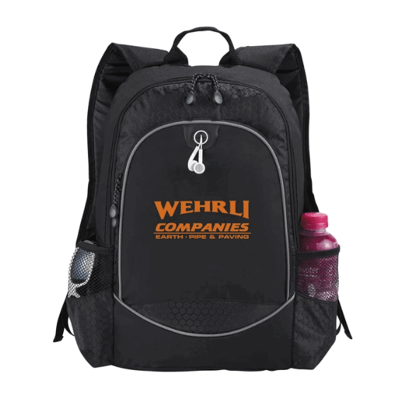 Black School Backpack with Side Pockets Black School Backpack with Side Pockets