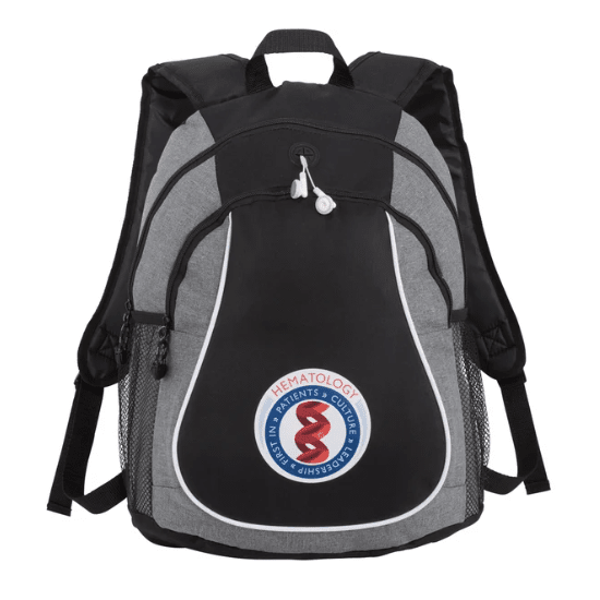 Black&Gray Color Double Zipper Backpack Blue Promotional BackpackBlue Promotional Backpack