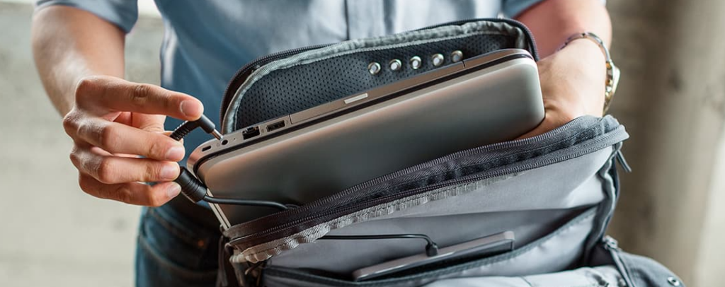 Packing your laptop first
