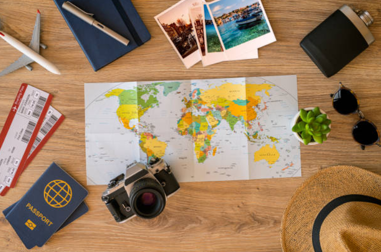 Travel documents for laptop backpack