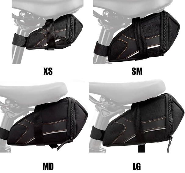 bike saddle bag size